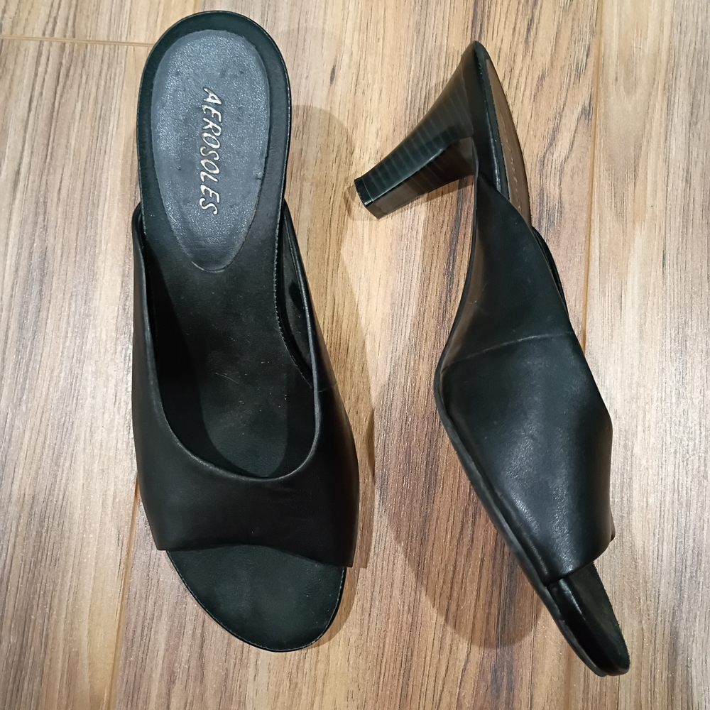 AEROSOLES 9 Black Women's Mules